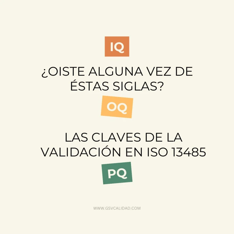 IQ, OQ, PQ - Las claves de la validación en ISO 13485